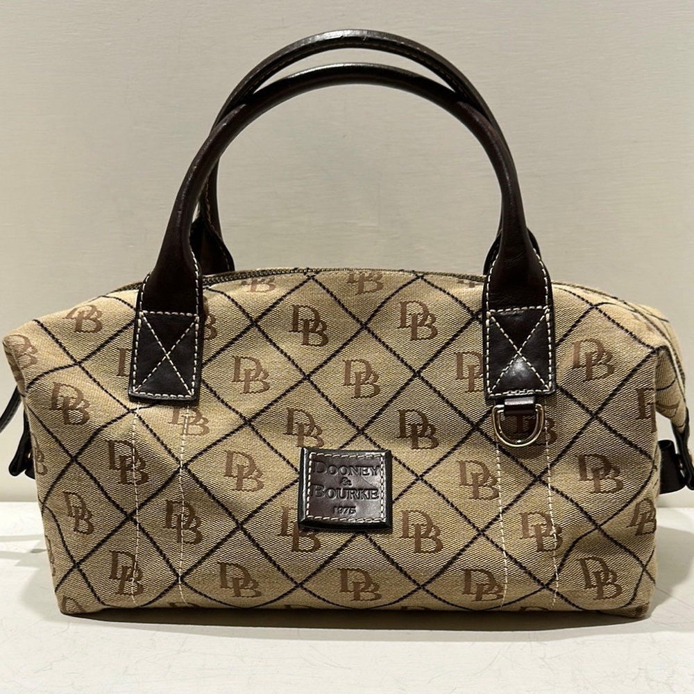 DOONEY & BOURKE Limited Edition Signature Monogram Brown Canvas Small Duffle